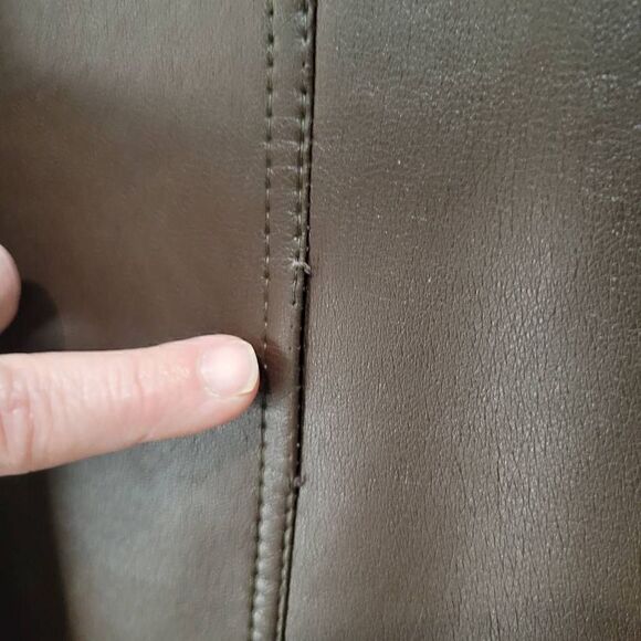 Envoy Large faux leather coat vintage 60s 70s - Picture 8 of 12